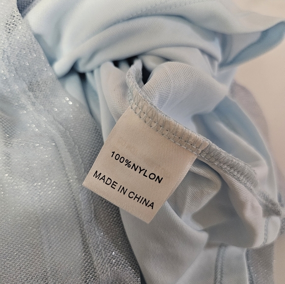 Princess Polly Prom/formal Blue Shimmer Mini Dress With Spaghetti Straps! - Picture 8 of 8